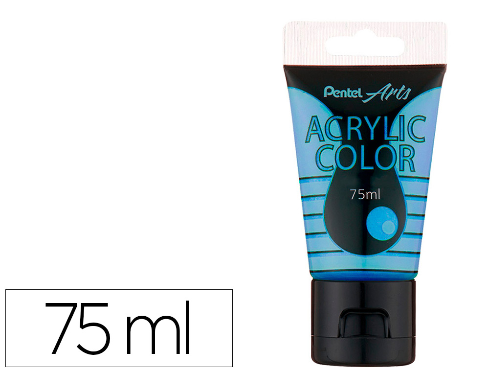 TINTA ACRILICA PENTEL EM TUBO DE 75 ML COR ESPECIAL AZUL METALICO
