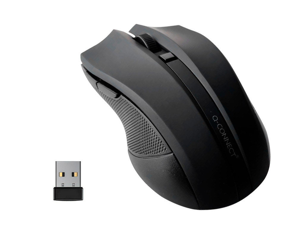 RATO Q-CONNECT OTICO SEM FIOS 1000 DPI RECETOR USB 2,4 GHZ PRETO