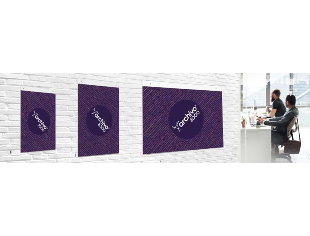 EXPOSITOR DE PAREDE ARCHIVO 2000 COM FUROS ULTRA TRANSPARENTE DIN A4 VERTICAL 210X325 MM