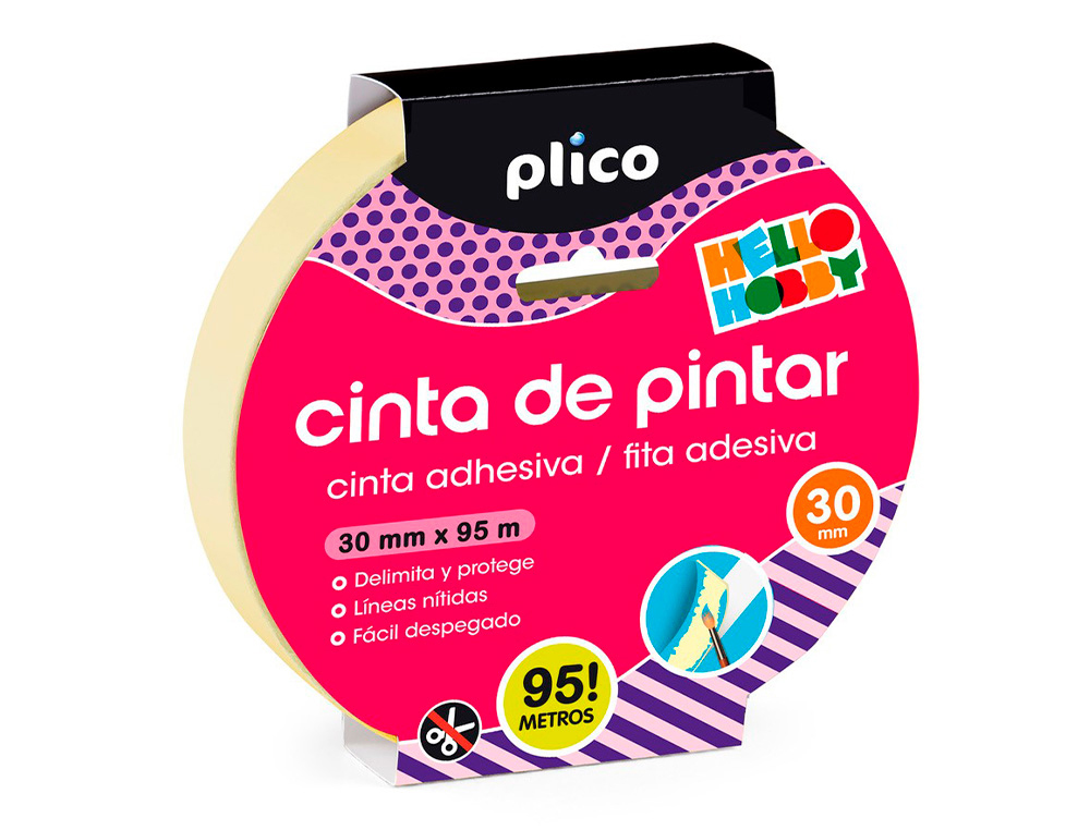 FITA ADESIVA PLICO PARA PINTOR 95 MT X 30 MM
