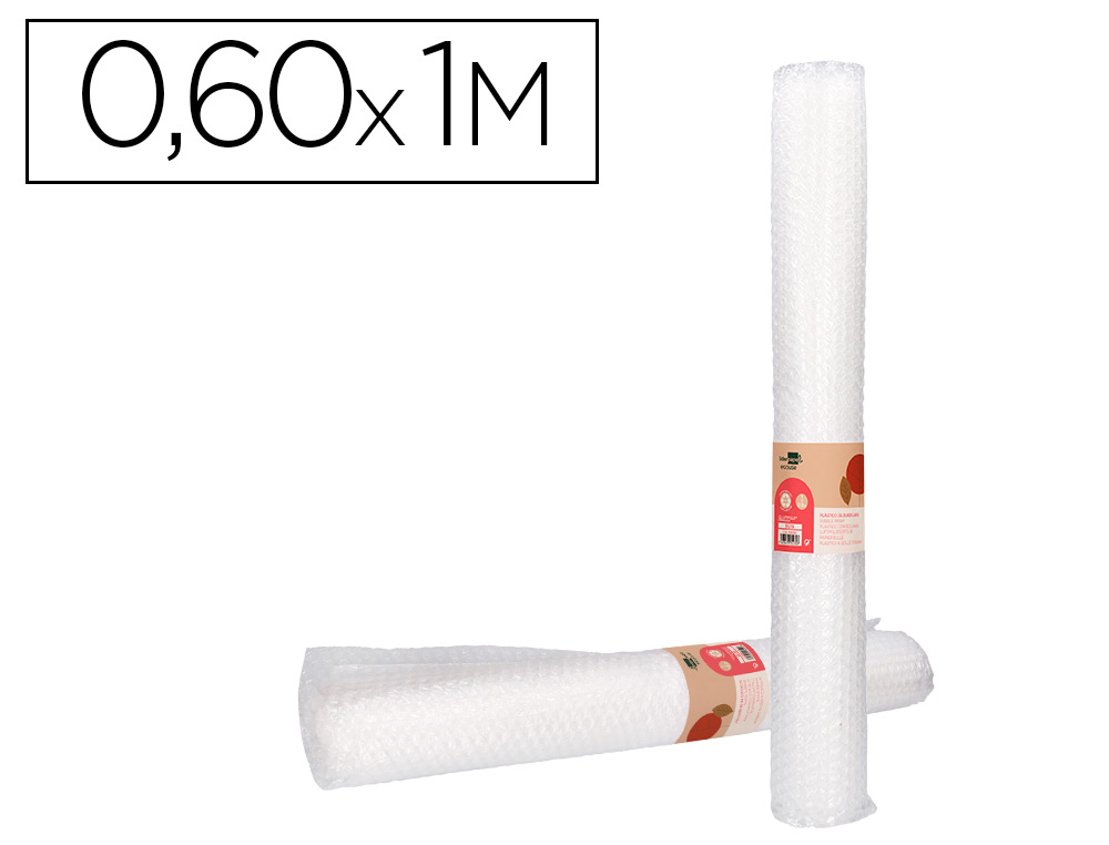 PLASTICO COM BOLHAS LIDERPAPEL ECOUSE 0.60X1M 30% DE PLASTICO RECICLADO