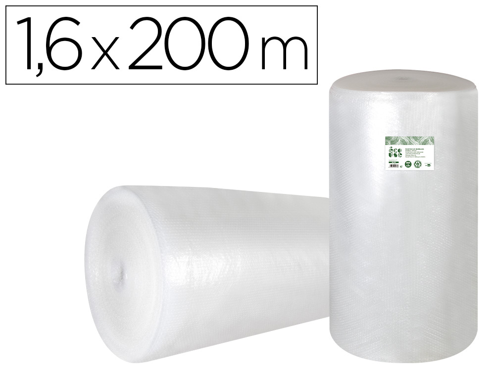 PLASTICO COM BOLHAS LIDERPAPEL ECOUSE 1.60X200M 30% DE PLASTICO RECICLADO