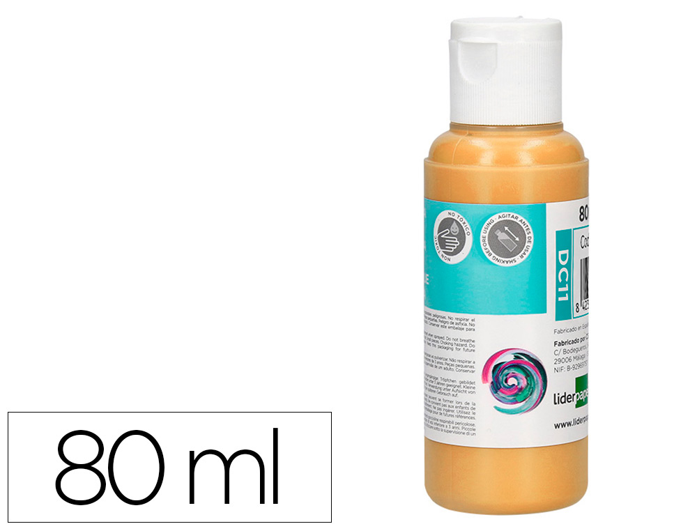 PINTURA ACRILICA LIDERPAPEL FRASCO DE 80 ML BEGE