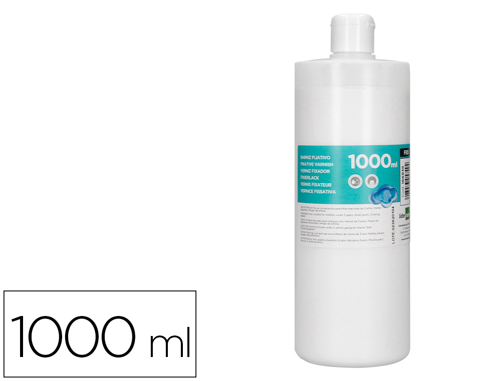 VERNIZ FIXADOR LIDERPAPEL ACABAMENTO BRILHANTE FRASCO DE 1000 ML
