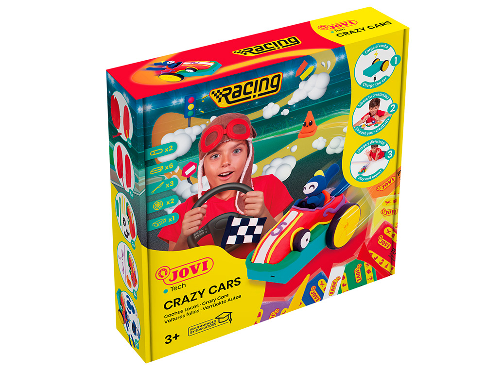 CONJUNTO JOVI PLASTICINA JOVITECH CRAZY CARS FANTASY KIT