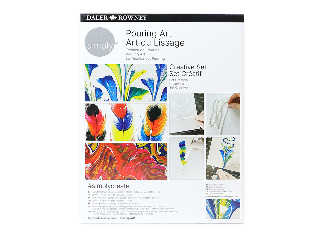 CONJUNTO DE PINTURA DALER ROWNEY SIMPLY CRIATIVO POURING