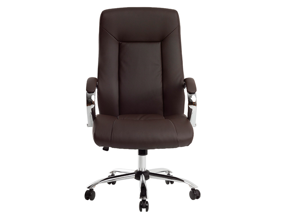 CADEIRA DE DIRECAO Q-CONNECT VERONA IMIT DE PELE BASE METAL ALT MAX 1210 MM LARG 650 MM PROF 730 MM RODAS PREMIUM COR CA
