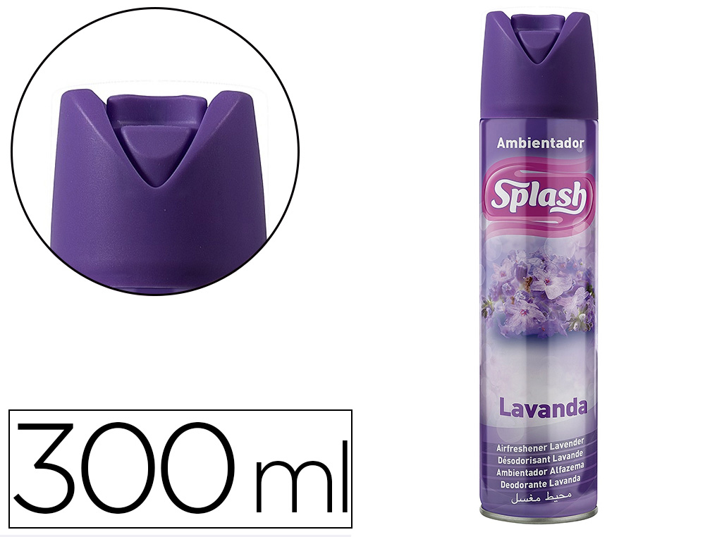 AMBIENTADOR SPRAY SPLASH LAVANDA FRASCO DE 300 ML