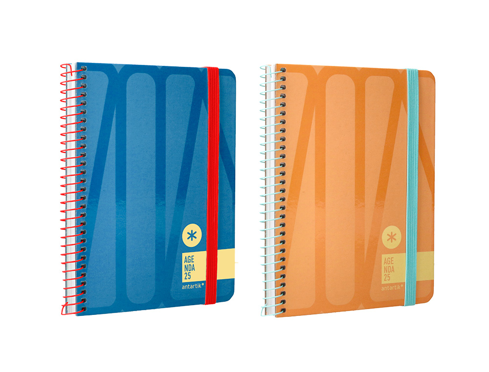 AGENDA ENCADERNADA ANTARTIK BOLD A6+ 2025 SEMANA VISTA PAPEL DE 80 GR