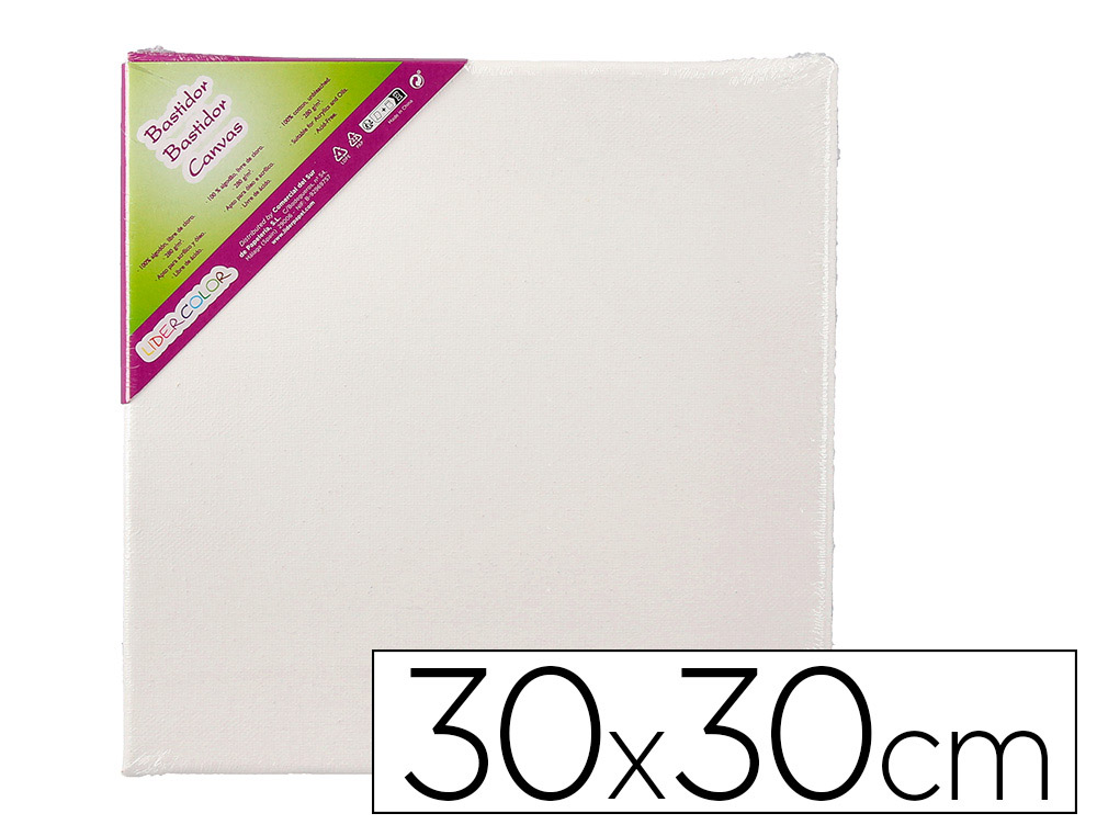 TELA DE PINTURA LIDERCOLOR LENCO AGRAFADO LATERAL ALGODAO 100% 30X30 CM