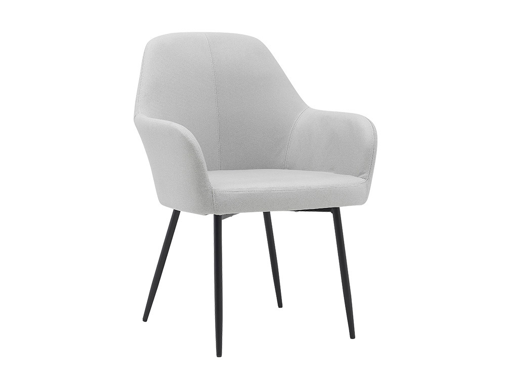 CADEIRA CONFIDENTE Q-CONNECT SIEMIONE BASE METALICA ALT MAX 820 LARG 570 PROF 580 CINZA CLARO