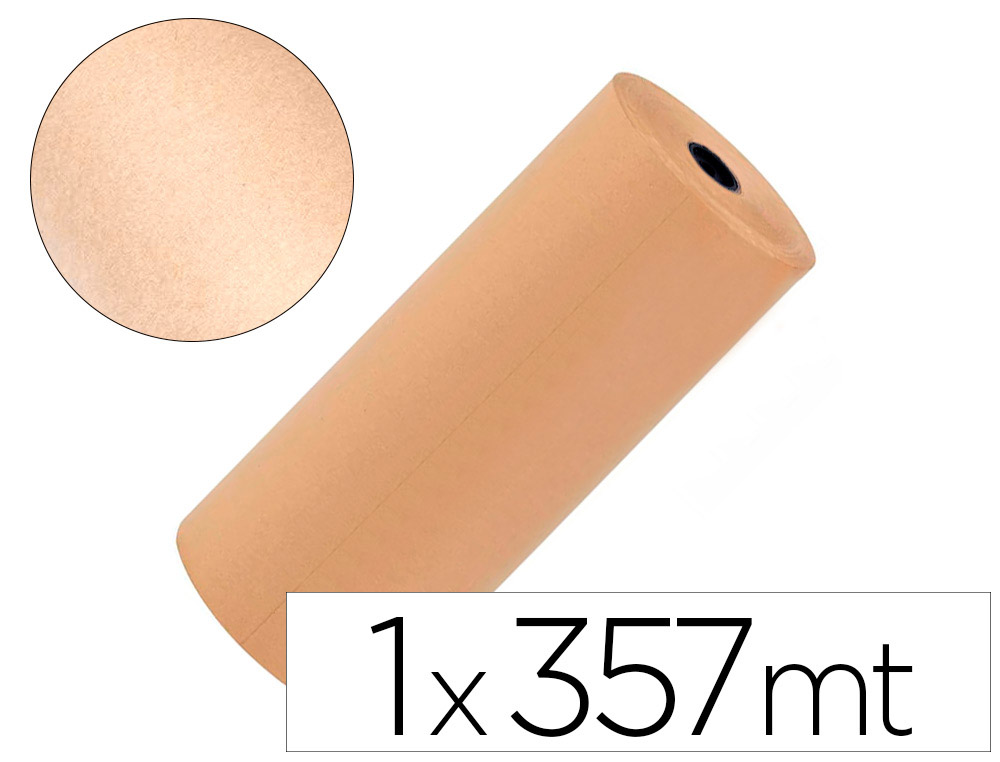 PAPEL KRAFT LIDERPAPEL CASTANHO BOBINE 1 MT X 357 MT ESPECIAL PARA EMBALAGEM PESO 25 KG
