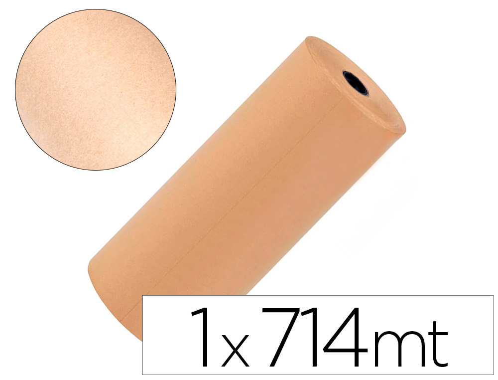 PAPEL KRAFT LIDERPAPEL CASTANHO BOBINE 1 MT X 714 MT ESPECIAL PARA EMBALAGEM PESO 50 KG