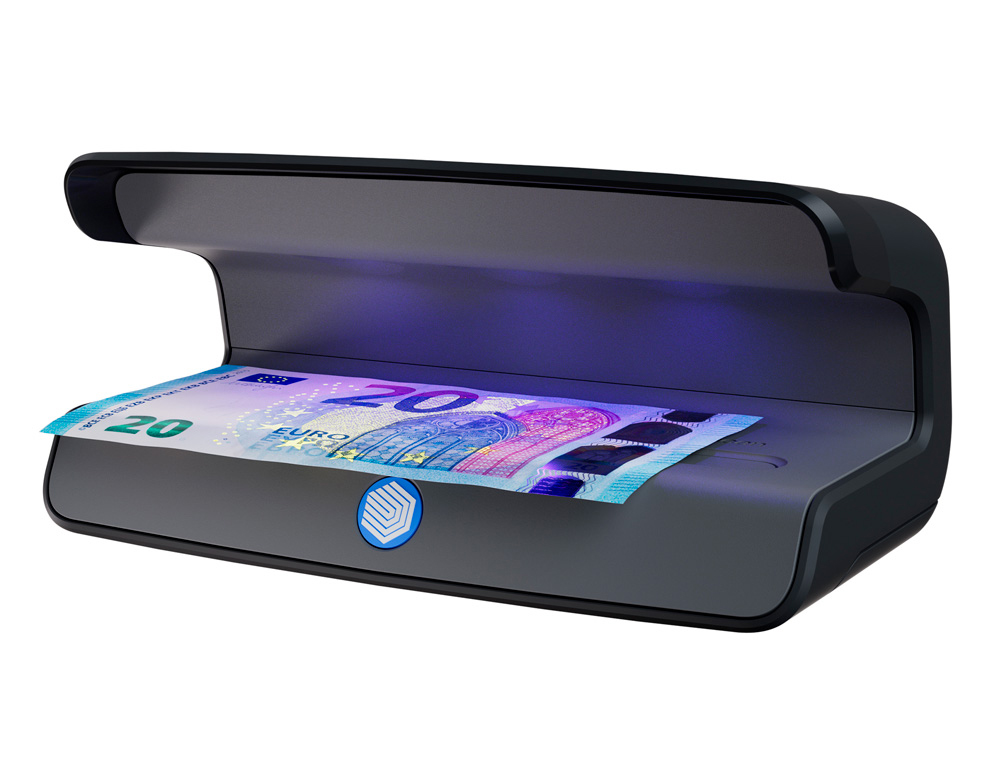 DETETOR DE NOTAS FALSAS SAFESCAN 55 COM TRES LUZES LED ULTRAVIOLETA MODO LIGADO/ESPERA