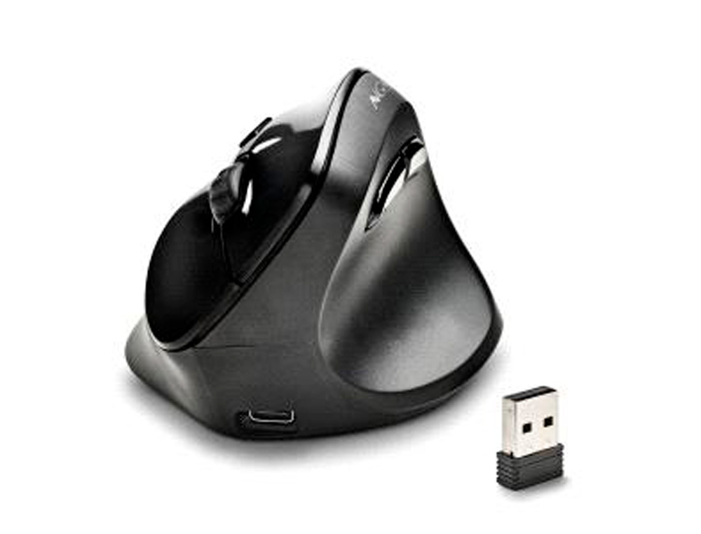 RATO NGS EVO MOKSHA SEM FIOS OTICO 800/1200/1800/2400 DPI ERGONOMICO VERTICAL COR PRETO