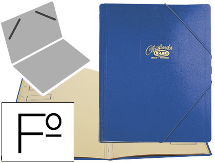 PASTA CLASSIFICADORA SARO CARTAO COMPACTO FOLIO COM 12 DEPARTAMENTOS AZUL