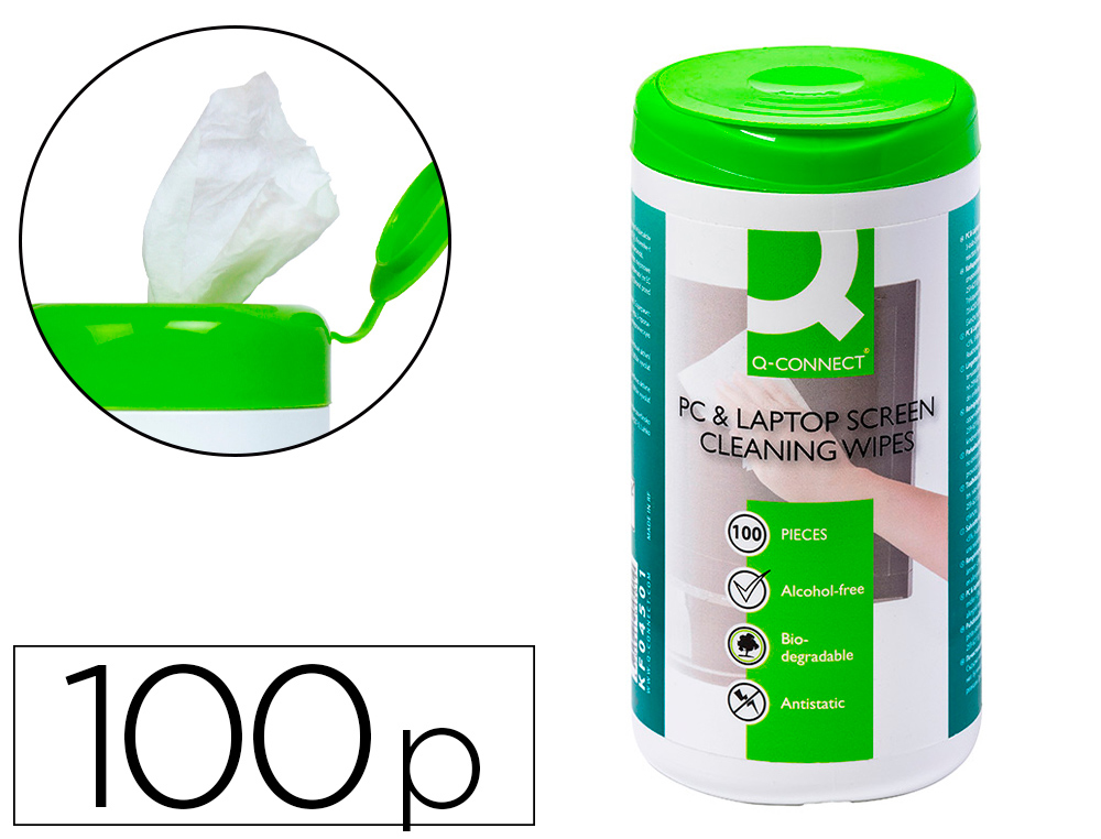 TOALHETES DE LIMPEZA Q-CONNECT PARA ECRAS E TECLADOS