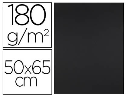 CARTOLINA LIDERPAPEL 50X65 CM 180 GR PRETO