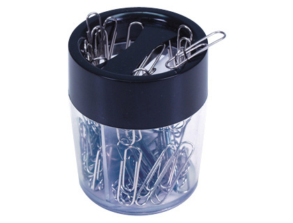 PORTA CLIPS Q-CONNECT DE PLASTICO REDONDO
