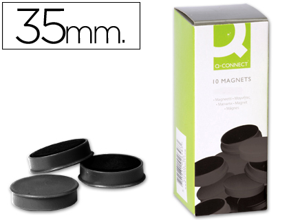 IMAN DE SINALIZACAO Q-CONNECT 3,5CM PRETO