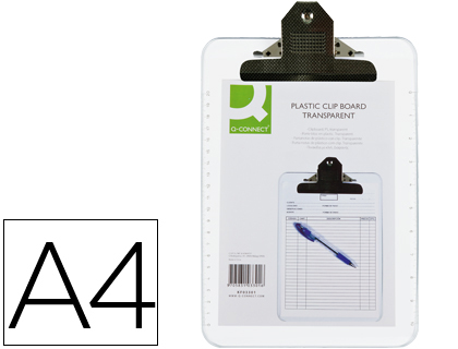 PORTA NOTAS Q-CONNECT PLASTICO DIN A4 TRANSPARENTE EXTRA DURO