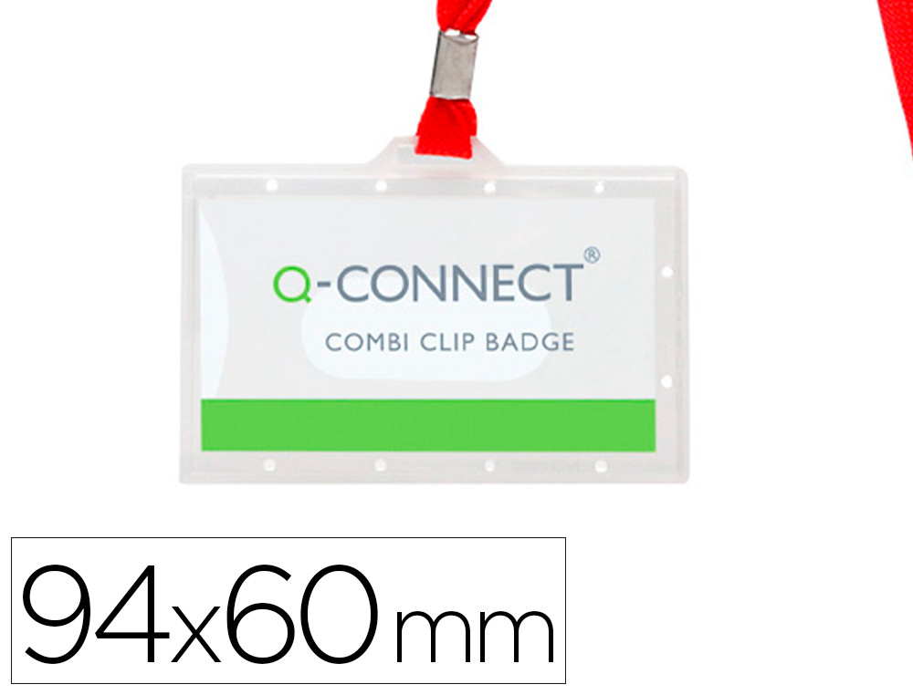 IDENTIFICADOR Q-CONNECT PARA PENDURAR AO PESCOCO 94 X 60 MM