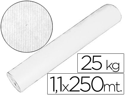 PAPEL KRAFT BRANCO 1,10X250 MT 25 KG