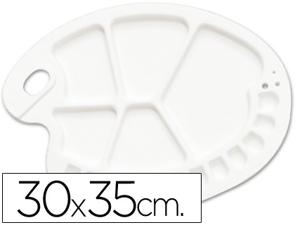 PALETA DE PLASTICO LIDERCOLOR COM 17 COMPARTIMENTOS 3X35CM