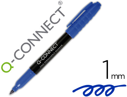 MARCADOR Q-CONNECT PARA CD/DVD PONTA FIBRA PERMANENTE AZUL PONTA REDONDA 1,0 MM