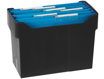 SUPORTE DE SECRETARIA PARA CAPAS DE ARQUIVO SUSPENSO PRETO PARA DINA4. CAPACIDADE 20 CAPAS
