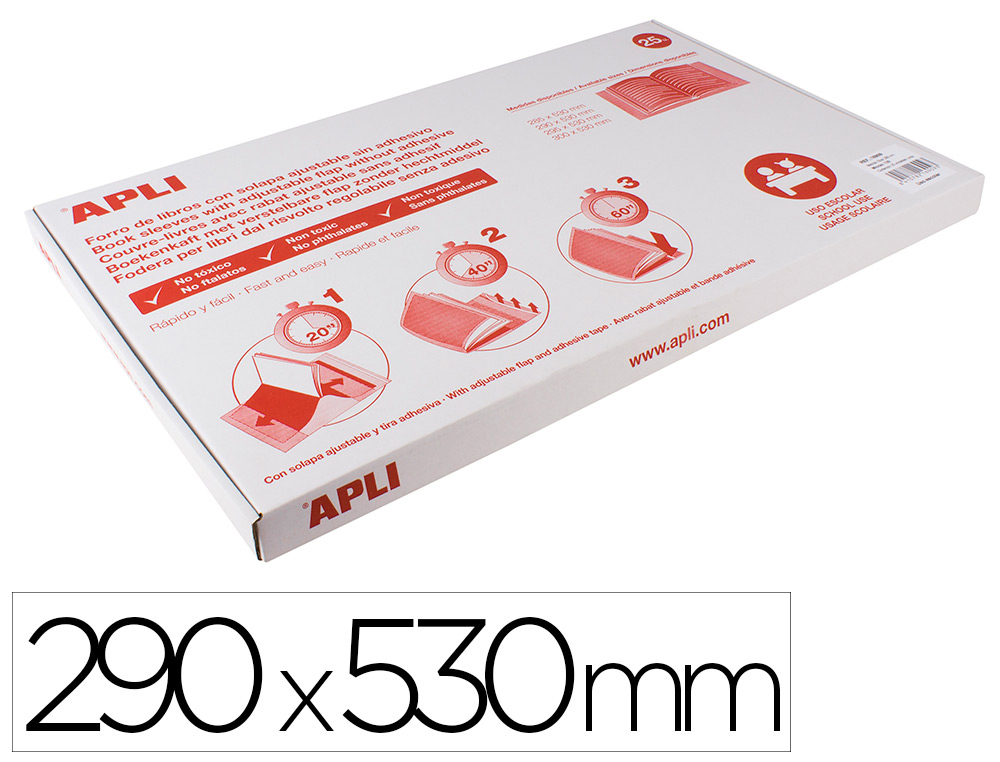 FORRA LIVROS PVC COM ABA AJUSTAVEL ADESIVO 290X530 MM