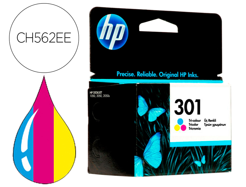 TINTEIRO HP 301 TRICOLOR
