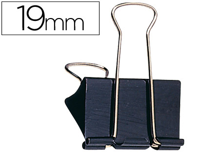 MOLA METALICA Q-CONNECT REVERSIVEL N.1 19 MM CAIXA DE 10 UNIDADES PRETO
