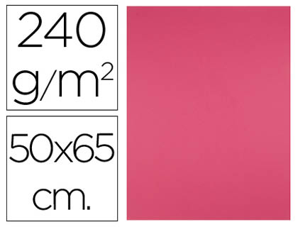 CARTOLINA LIDERPAPEL 50X65 CM 240 GR FUCSIA PACK DE 25 UNIDADES