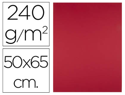 CARTOLINA LIDERPAPEL 50X65 CM 240 GR VERMELHO NATAL PACK DE 25 UNIDADES