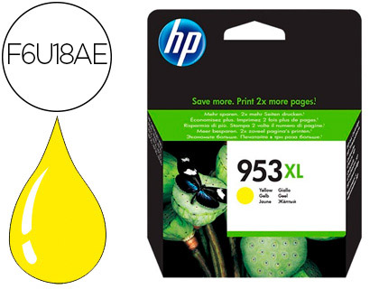 TINTEIRO HP 953 XL OFFICEJET PRO 7740 / 8218 / 8710 / 8715 / 8720 / 8725 / 8730 / 8740 / 8745 AMARELO 1.450 PAG