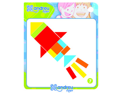 JOGO ANDREUTOYS FORMAS GEOMETRICAS CORES 42 PECAS + 24 MODELOS 28,6X28,6X3,8 CM