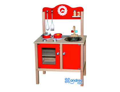 JOGO ANDREUTOYS COZINHA MADEIRA COM COMPLEMENTOS 53,5X29,5X83 CM
