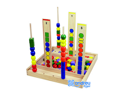 JOGO ANDREUTOYS MANIPULACAO PERCECAO VISUAL 92 PECAS 34X33X4,5 CM
