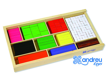 JOGO ANDREUTOYS BARRAS DE FRACOES 308 PECAS 32,5X17,5X4 CM