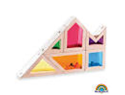 JOGO WONDERWORLDS BLOCOS MADEIRA COM SOM CORES TRANSPARENTES 18X12X3 CM