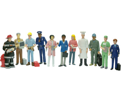 JOGO MINILAND FIGURAS COMERCIO E PROFISSOES CAIXA DE 11 UNIDADES