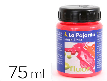 PINTURA LATEX LA PAJARITA F-03 VERMELHO AMAPOLA FLUORESCENTE 75ML