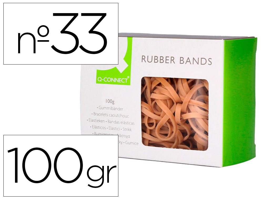 ELASTICOS Q-CONNECT 100 GR NUMERO 33