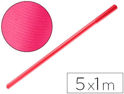 PAPEL KRAFT LIDERPAPEL ROLO FUCSIA 5X1 MT 65 GR