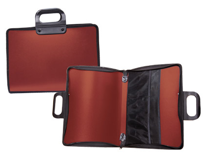 BOLSA PORTA DOCUMENTOS LIDERPAPEL VERMELHA COM ASA E FECHO 400X45X375 MM