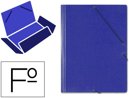 PASTA DE ELASTICOS ABAS CARTAO SARO FORMATO FOLIO AZUL