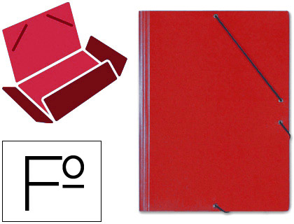 PASTA DE ELASTICOS ABAS CARTAO SARO FORMATO FOLIO VERMELHO