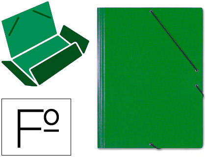 PASTA DE ELASTICOS ABAS CARTAO SARO FORMATO FOLIO VERDE