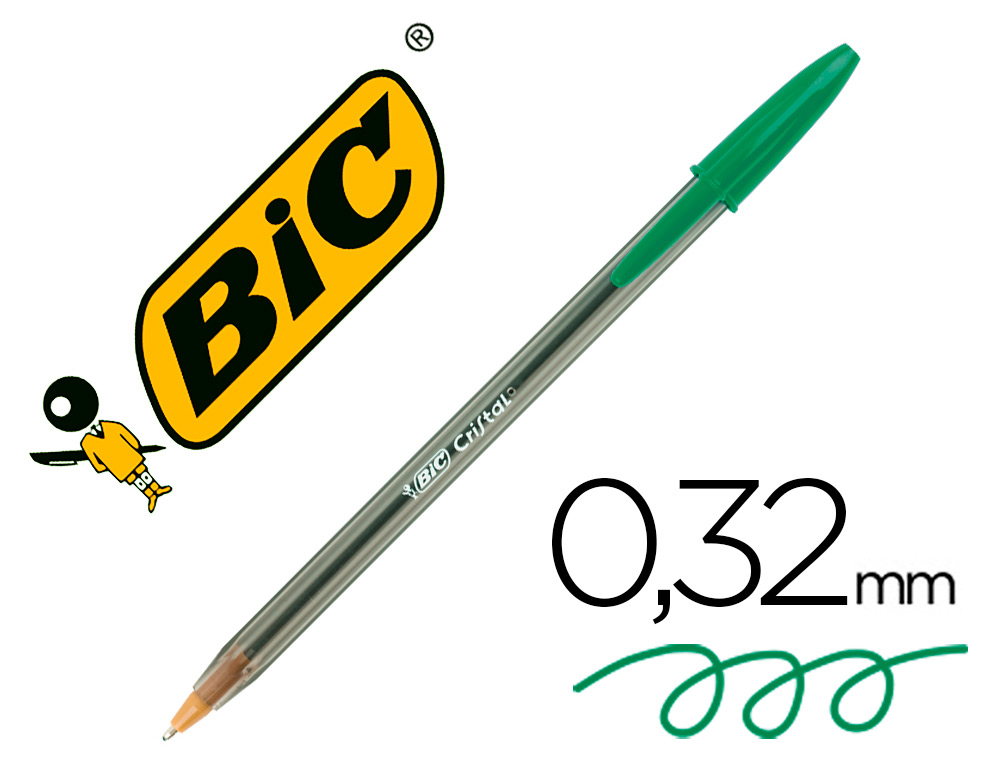 ESFEROGRAFICA BIC CRISTAL VERDE UNIDADE